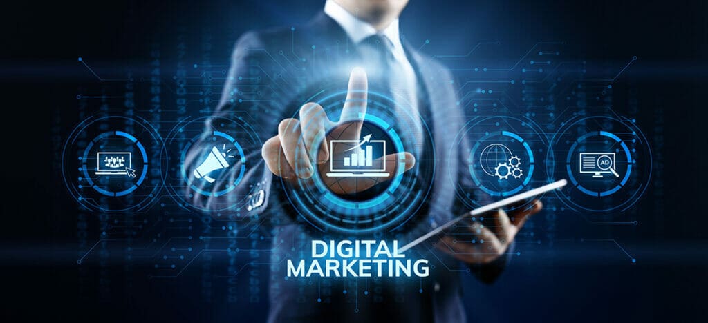 Digital Marketing Internet Advertising and Sales Increase Business Technology Concept
